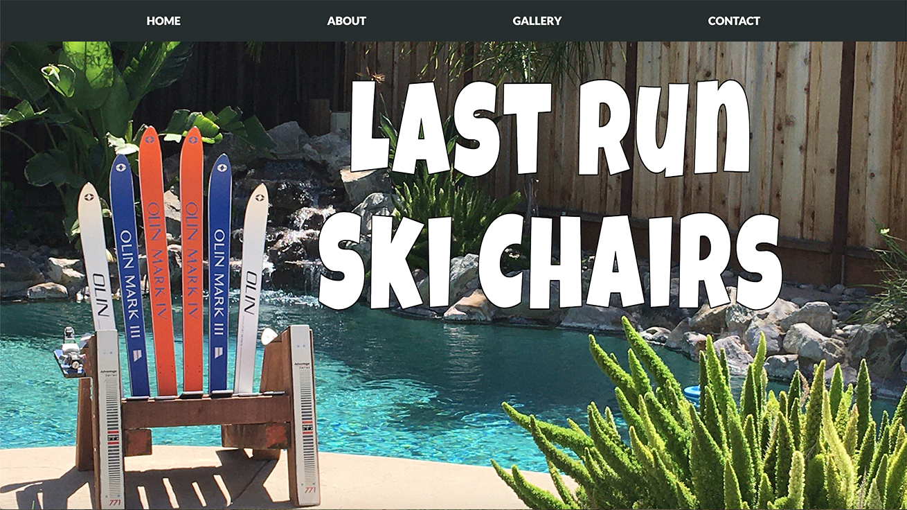 ski chair by pool